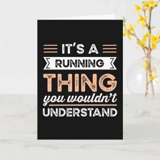 Het is een hardloopding Fun Runner Cadeau Kaart (Gele Bloem)