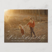 Het is een heerlijk leven Elegant Kerstmis Feestdagenkaart (Voorkant)