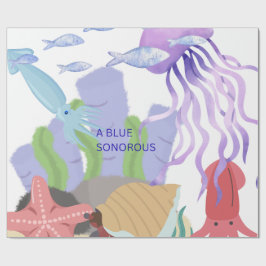 het is een hele oceaan sfeer uitbeelden cadeaupapier