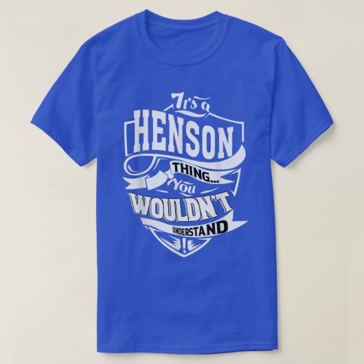 Het is een HENSON Thing Gifts T-shirt (Design voorkant)