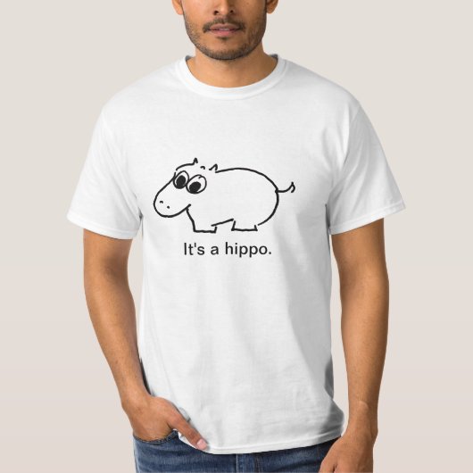 Het is een hippo - V1 T-shirt (Voorkant)