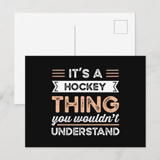 Het is een Hockey Ding Grappig sportcadeau Briefkaart (Voorkant / Achterkant)