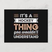 Het is een Hockey Ding Grappig sportcadeau Briefkaart (Voorkant)