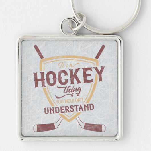 Het is een Hockey Thing Keyring Sleutelhanger (Voorkant)