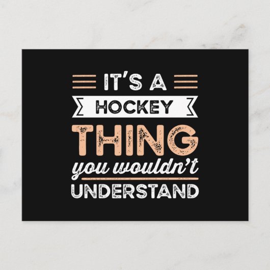 Het is een hockeyding grap sportcadeau briefkaart (Voorkant)