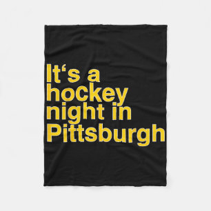 Het is een hockeynacht in Pittsburgh Fleece Deken