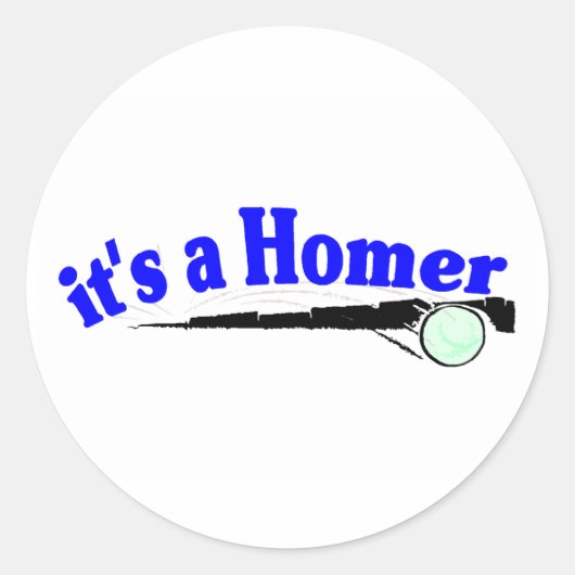 Het is een Homer Ronde Sticker (Voorkant)