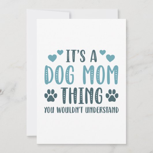 Het is een hond-mam-ding bedankkaart (Voorkant)