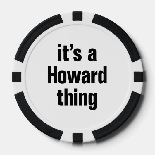 Het is een howard ding poker chips (Voorkant)