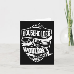 Het is een huishouden ding geschenken kaart