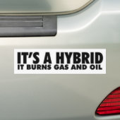 HET IS EEN HYBRID BUMPERSTICKER (Op auto)