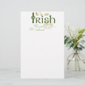 Het is een Iers ding Briefpapier (Staand voorkant)