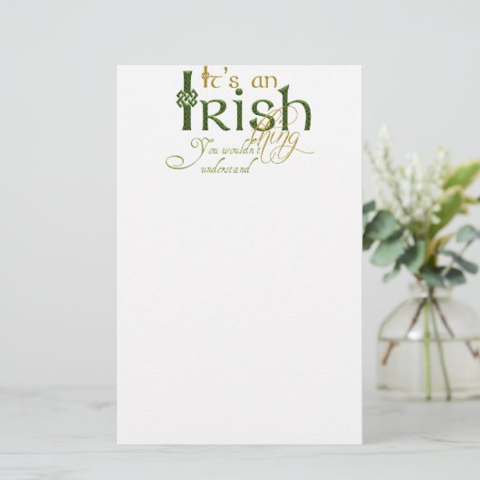 Het is een Iers ding Briefpapier (Staand voorkant)