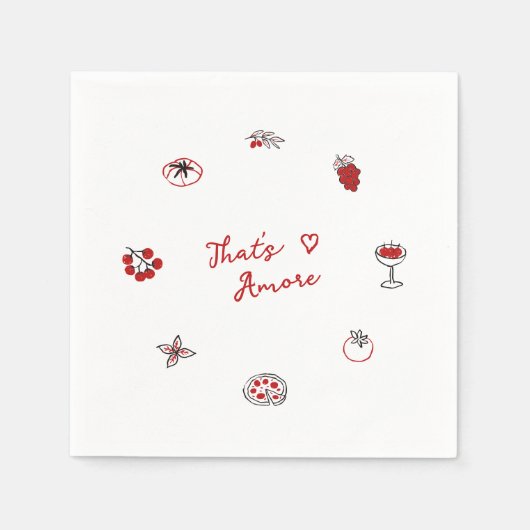 Het is een Italiaans rood Vrijgezellenfeest Servet (Voorkant)