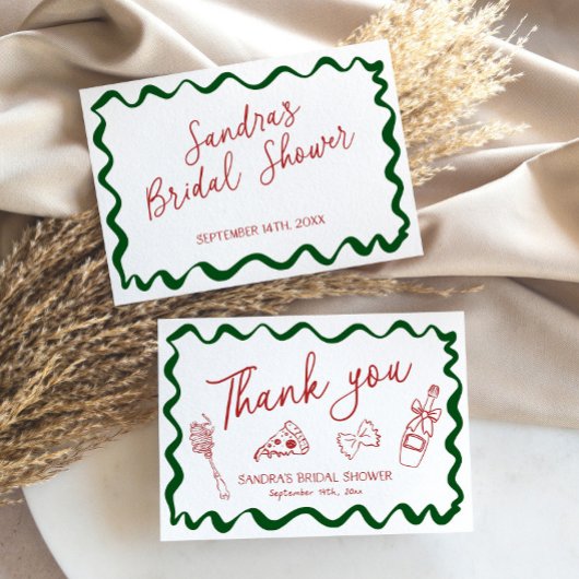 Het is een Italiaans Vrijgezellenfeest voor liefde Bedankkaart