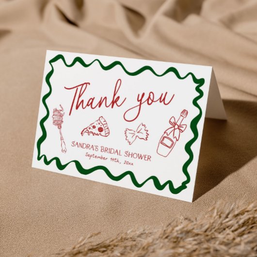 Het is een Italiaans Vrijgezellenfeest voor liefde Bedankkaart