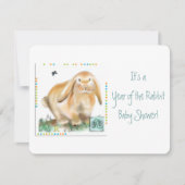 Het is een jaar van het konijnenBaby shower! Kaart (Voorkant)