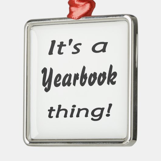 Het is een jaarboek. metalen ornament (Links)