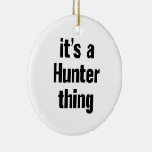 Het is een jager ding keramisch ornament (Rechts)