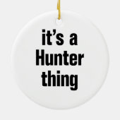 Het is een jager ding keramisch ornament (Achterkant)