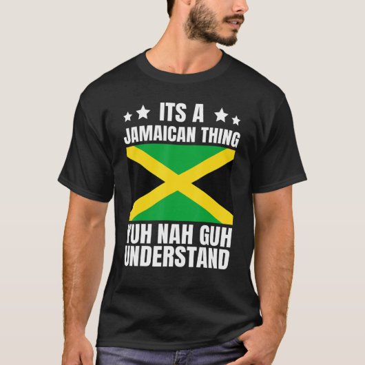 Het is een Jamaicaans ding Jamaicaanse vlag Jamaic T-shirt (Voorkant)