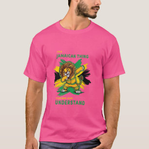 Het is een Jamaicaanse ding dabbing Rasta Reggae L T-shirt