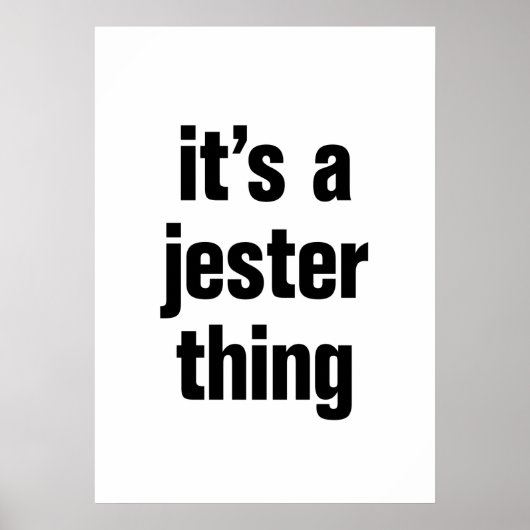 het is een jester ding poster (Voorkant)