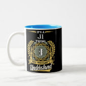 Het is een Ji-ding dat je niet kunt begrijpen Tweekleurige Koffiemok (Links)