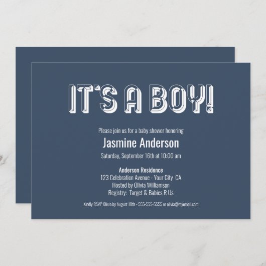 Het is een jong, oud, modern, grijs minimalistisch kaart (Voorkant / Achterkant)