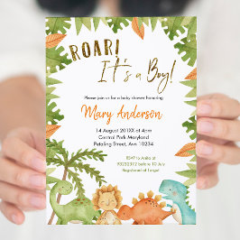 Het is een jonge dinosaurus Baby shower Kaart