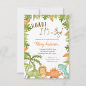 Het is een jonge dinosaurus Baby shower Kaart (Voorkant)