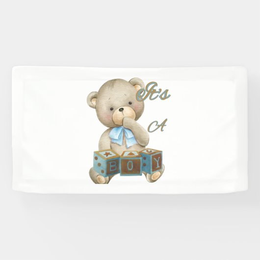 Het is een jongen 1.6x3 vinyl banner (Horizontaal)