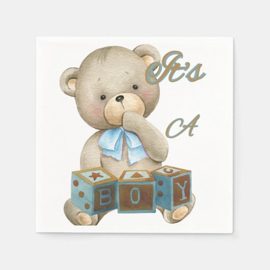 Het is een jongen 3 Ply Napkins Servet (Voorkant)