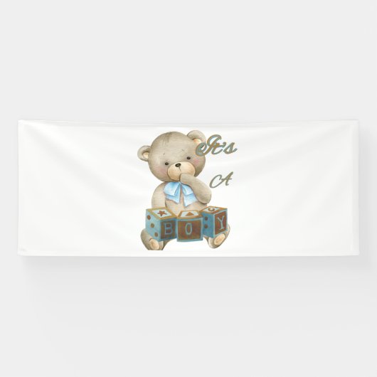 Het is een jongen 4x10 vinyl banner (Horizontaal)