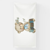 Het is een jongen 4x8 vinyl banner (Verticaal)