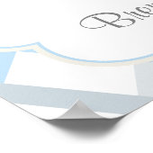 Het is een jongen Aangepaste Baby Shower Poster (Hoek)