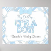 Het is een jongen Aangepaste Baby Shower Poster (Voorkant)