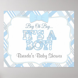 Het is een jongen aangepaste baby shower poster