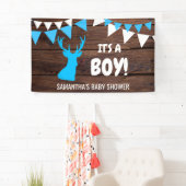 HET IS EEN JONGEN! Aangepaste rustieke Buck Herten Spandoek (Insitu)