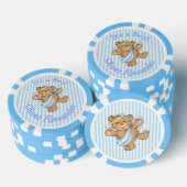 Het is een jongen Aangepaste teddybeer engel Poker Chips (Opstapeling)