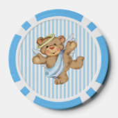 Het is een jongen Aangepaste teddybeer engel Poker Chips (Achterkant)