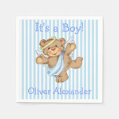 Het is een jongen Aangepaste teddybeer engel Servet (Voorkant)