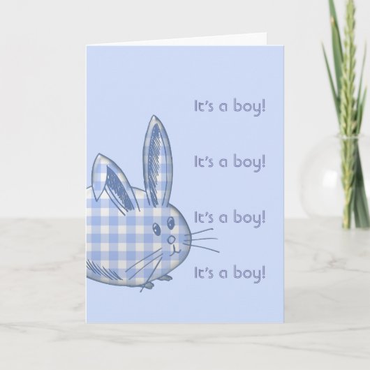 Het is een jongen! aankondiging (Voorkant)