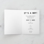 Het is een jongen. aankondiging (Binnen)