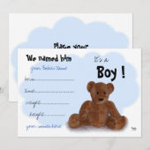 Het is een Jongen Aankondiging (Voorkant / Achterkant)