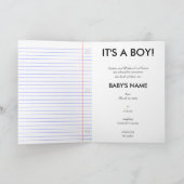 Het is een jongen aankondiging (Binnen)