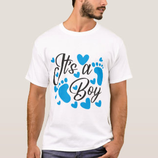 Het is een jongen! Aankondiging babyfeest | Mooie T-shirt