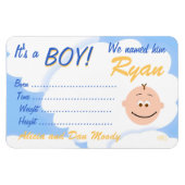 Het is een Jongen Aankondiging Gepersonaliseerd Ma Magneet (Horizontaal)