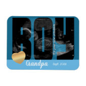 Het is een Jongen Aankondiging - Sonogram met ZY T Magneet (Horizontaal)