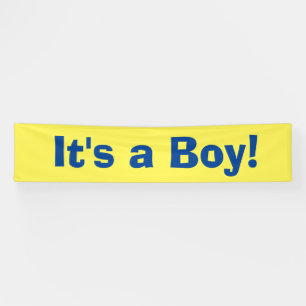 Het is een Jongen - Aankondiging ter geboorte Spandoek